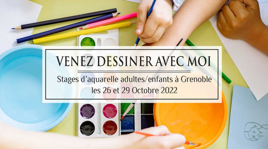 Stage aquarelle halloween enfant grenoble