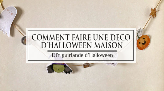 guirlande Halloween fait maison accrochée au mur