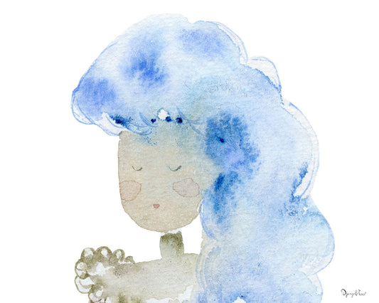 La fille aux cheveux bleus