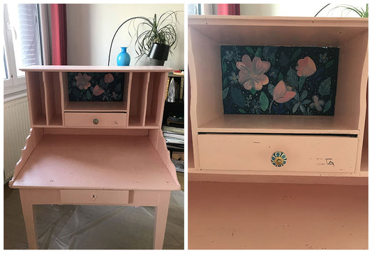 Comment j'ai relooké l'ancien bureau en bois de ma fille