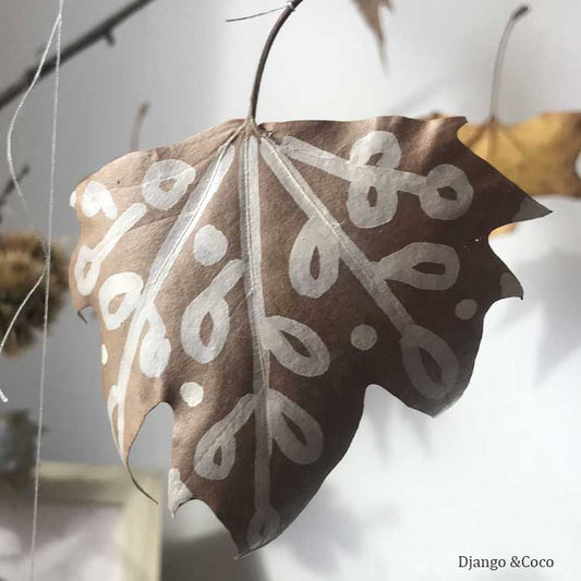 DIY Décoration d'automne avec des feuilles séchée