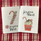 Cartes de vœux sucreries de Noël
