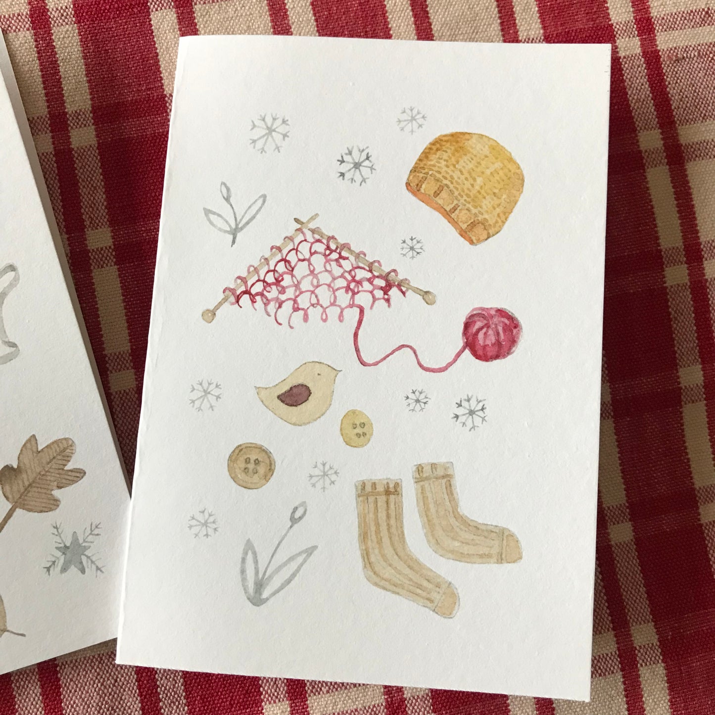 Deux carte de vœux aux couleurs de l'hiver