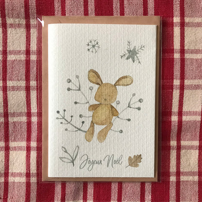 Cartes de vœux Lapin et biscuits en pain d'épice