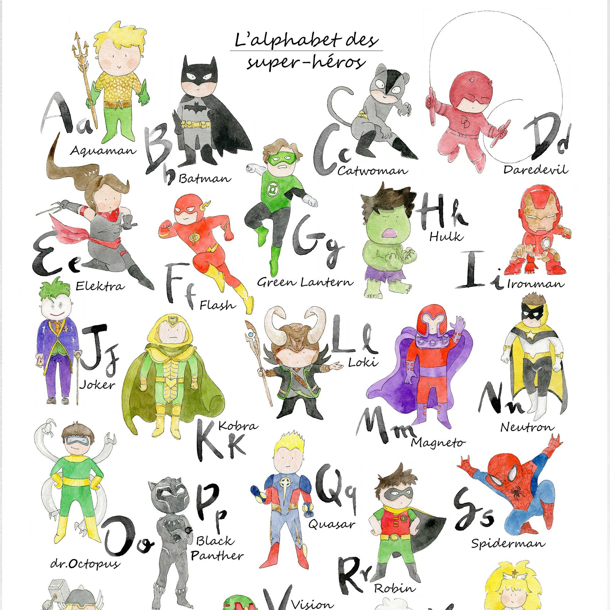dessins enfants super-heros