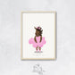 cute ballerina horse illustration