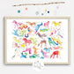 Affiche enfant - "Les Chevaux Enchantés : Une Symphonie de Couleurs pour une Décoration Enfant Unique"