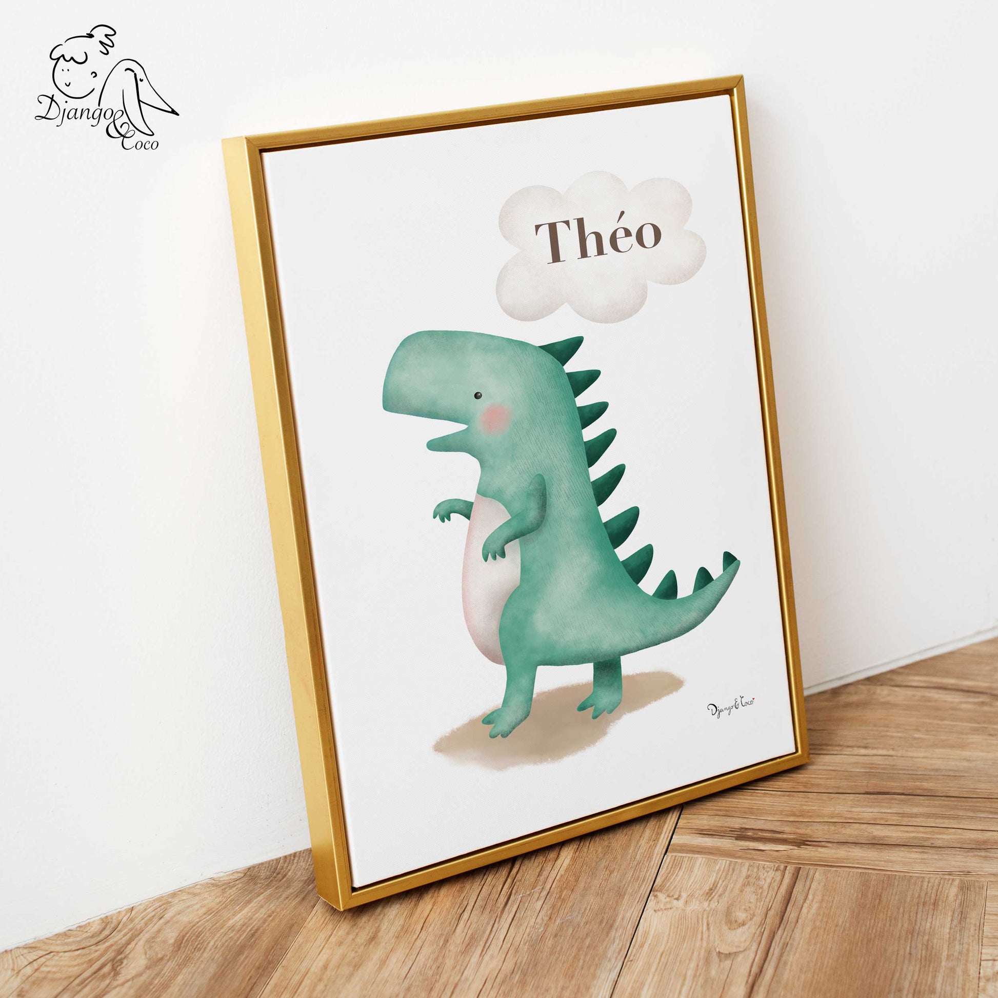 Achat Impression de dinosaure pour enfants - impression personnalisée -  impression de nom - impression de chambre - décor de pépinière - cadeau d' anniversaire - cadeau pour les garçons - amoureux des