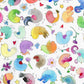 colorful birds detail