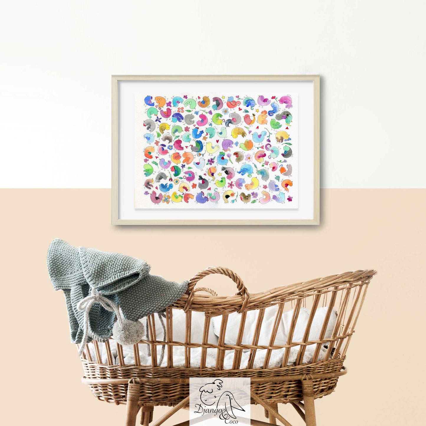 colorful nursery art print