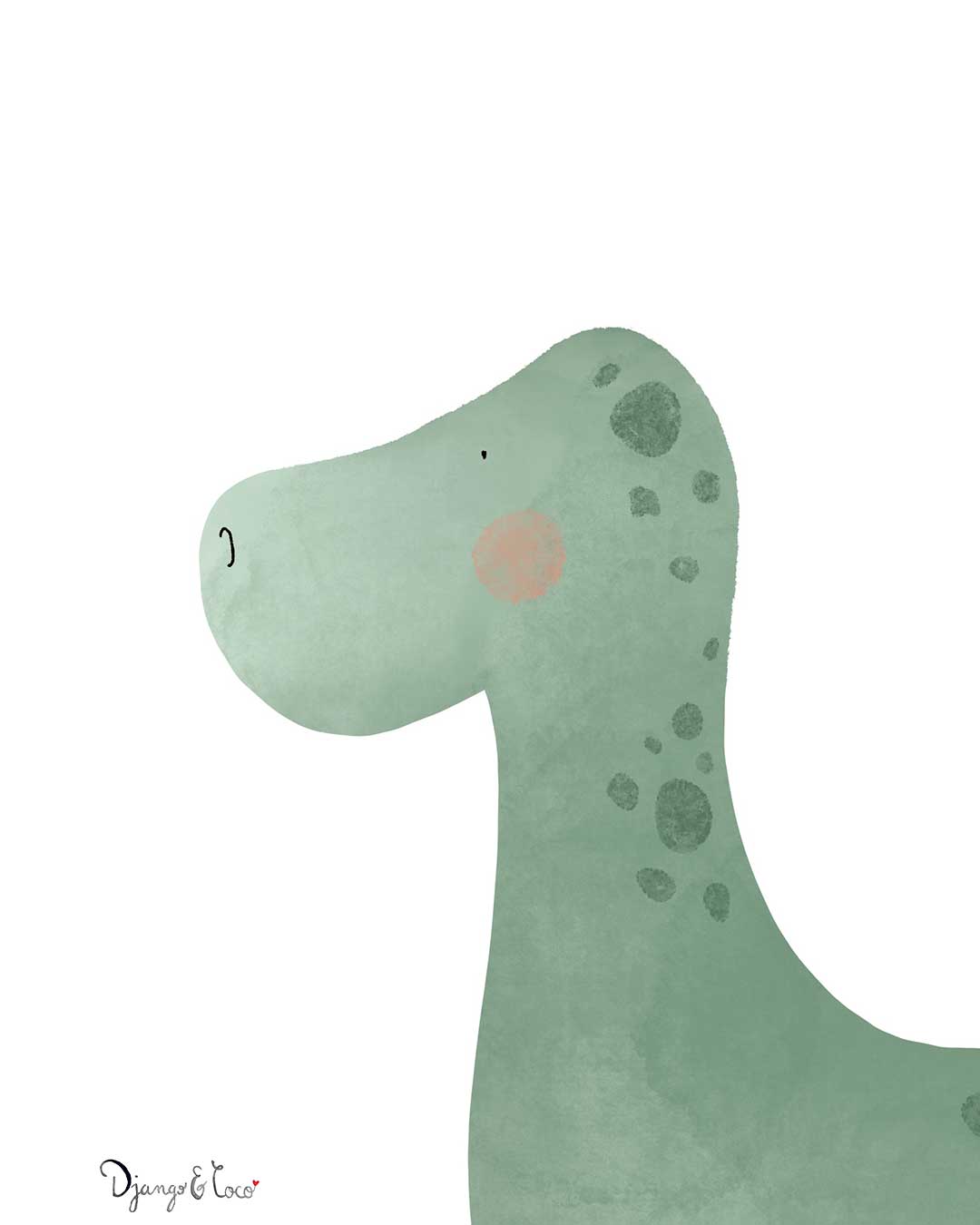 Dinosaure diplodocus avec prénom à personnaliser