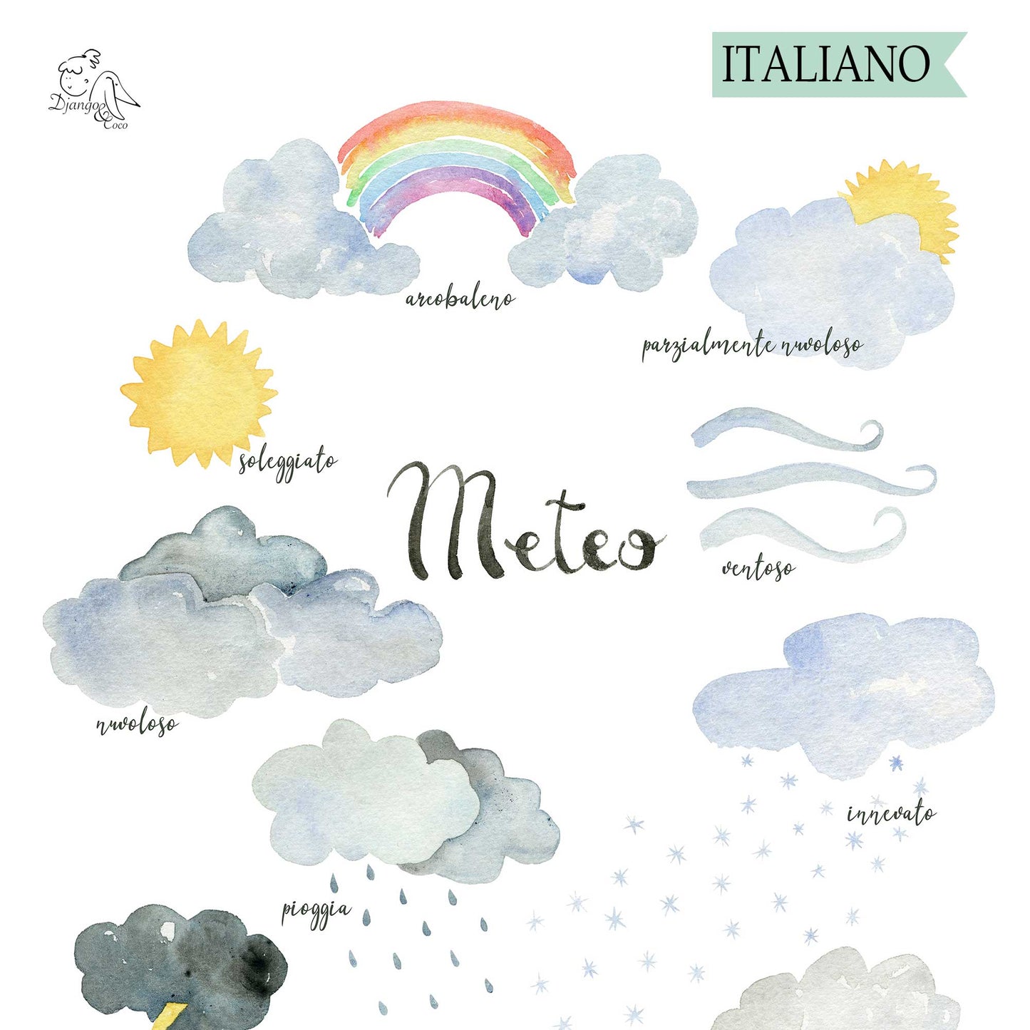 Affiche Météo - Italien
