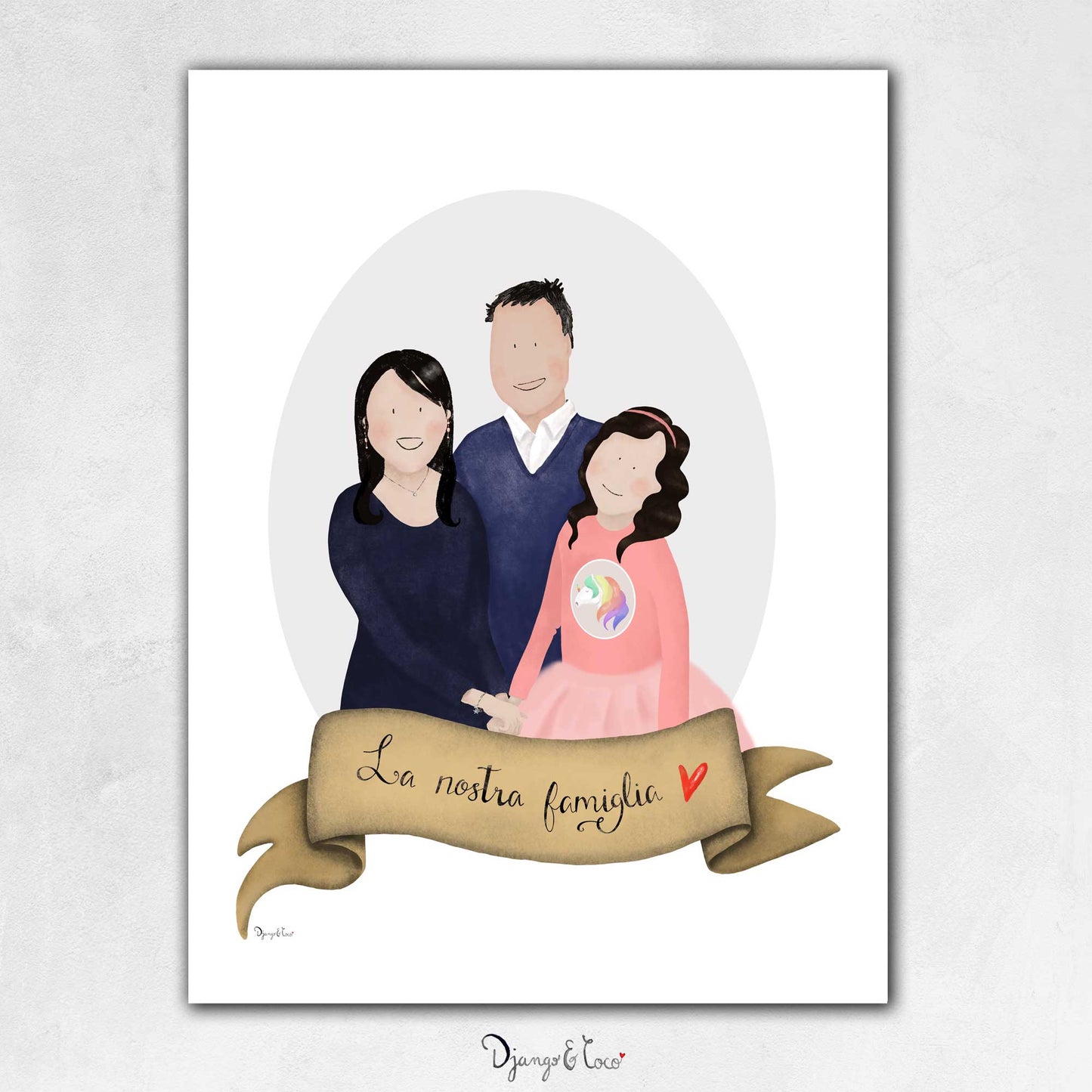portrait de famille illustré