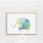 kids room wall art of a n elephant