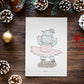 table de noel avec affiche ballerine