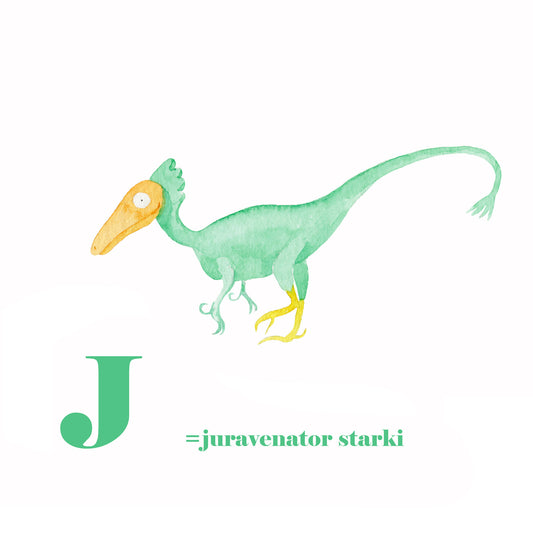dessin dinosaure lettre alphabet J
