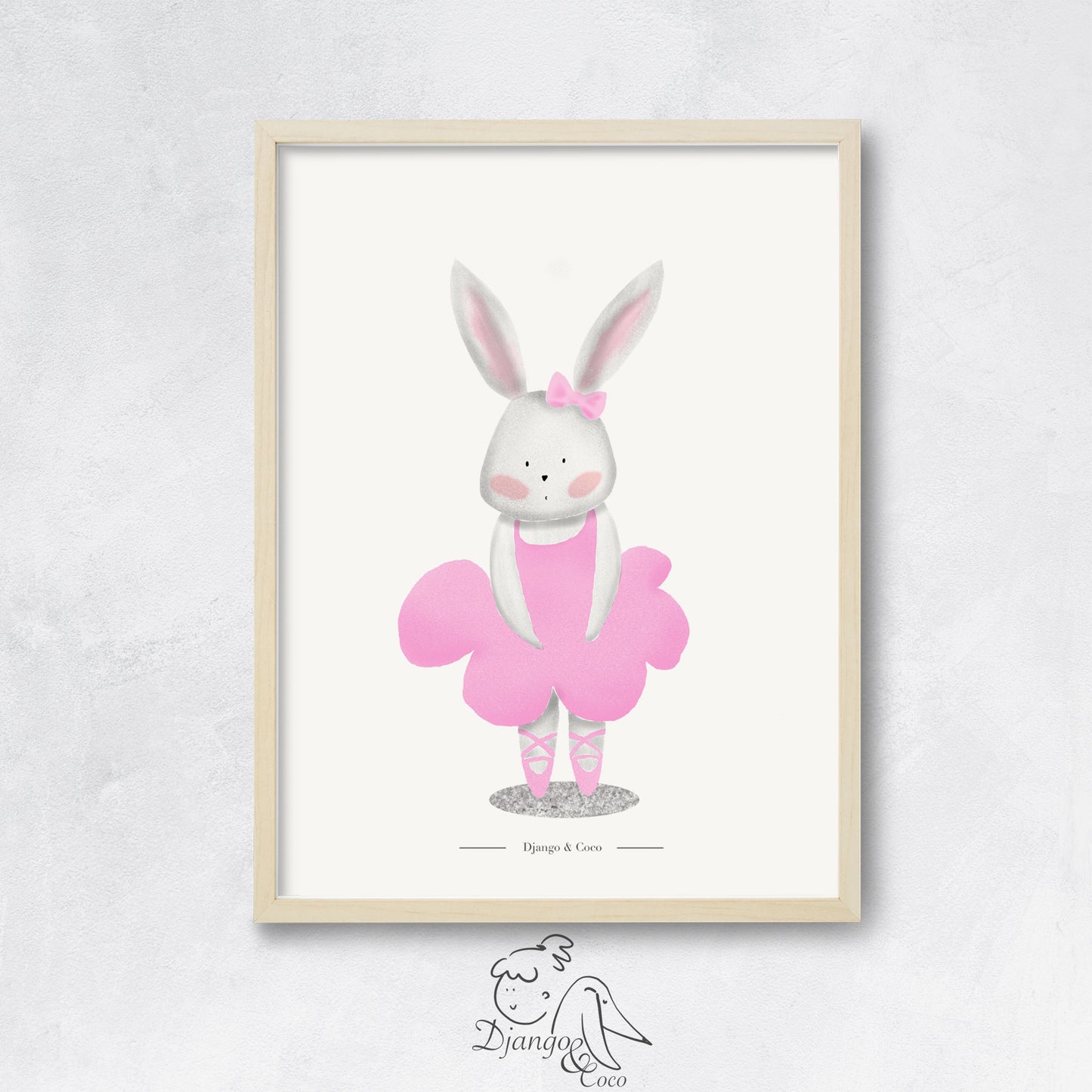 ballerina rabbit A4 print