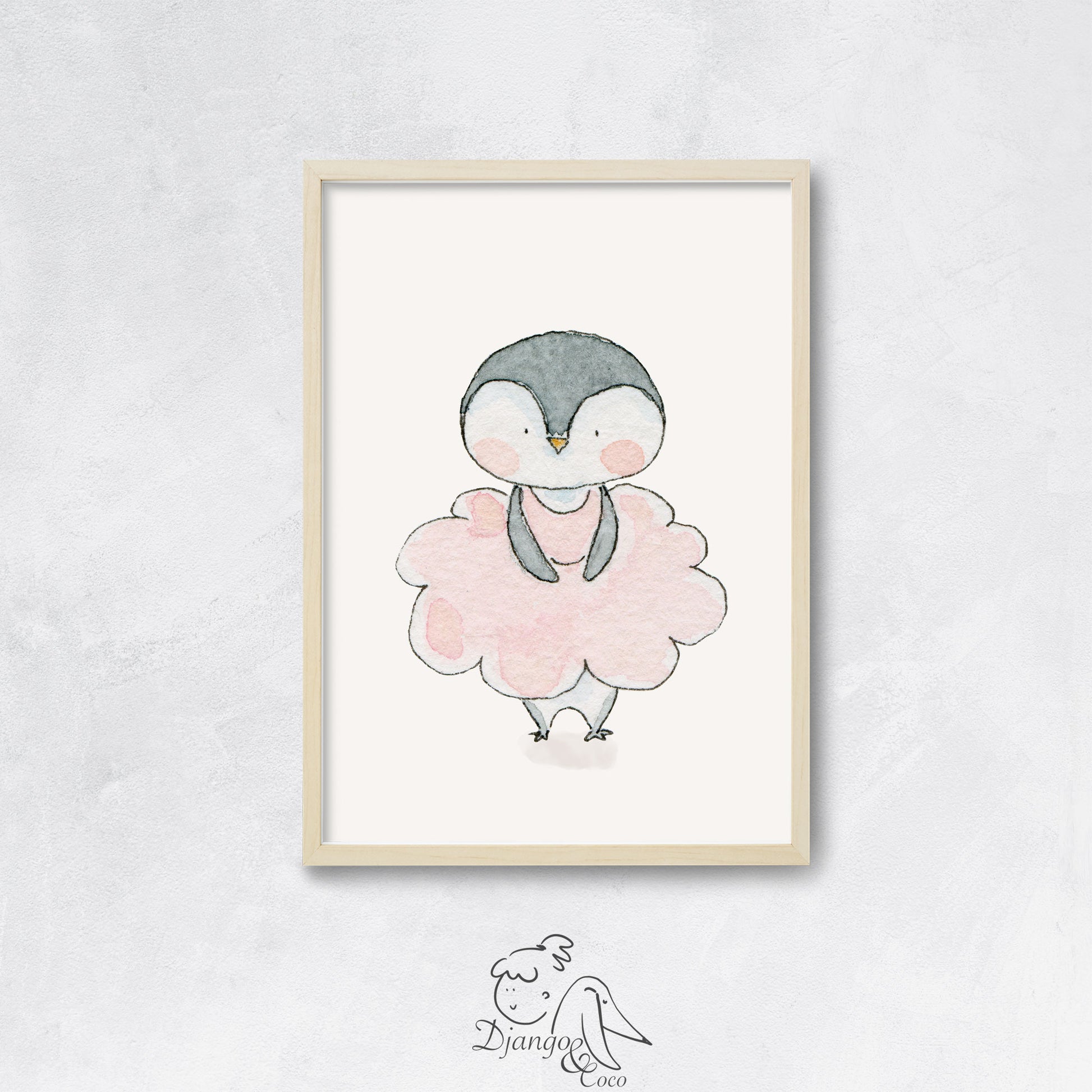 affiche chambre bébé - Affiche Pingouin - Décoration Chambre