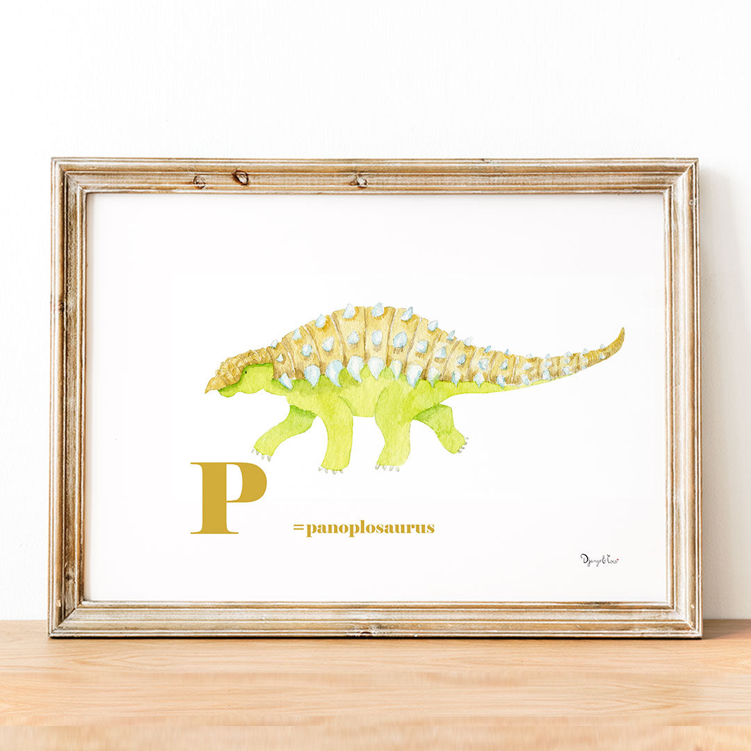 Affiche décoration enfant - Dinosaure - Panoplosaurus