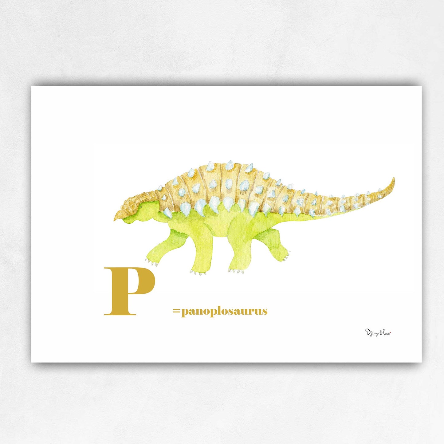 Affiche décoration enfant - Dinosaure - Panoplosaurus