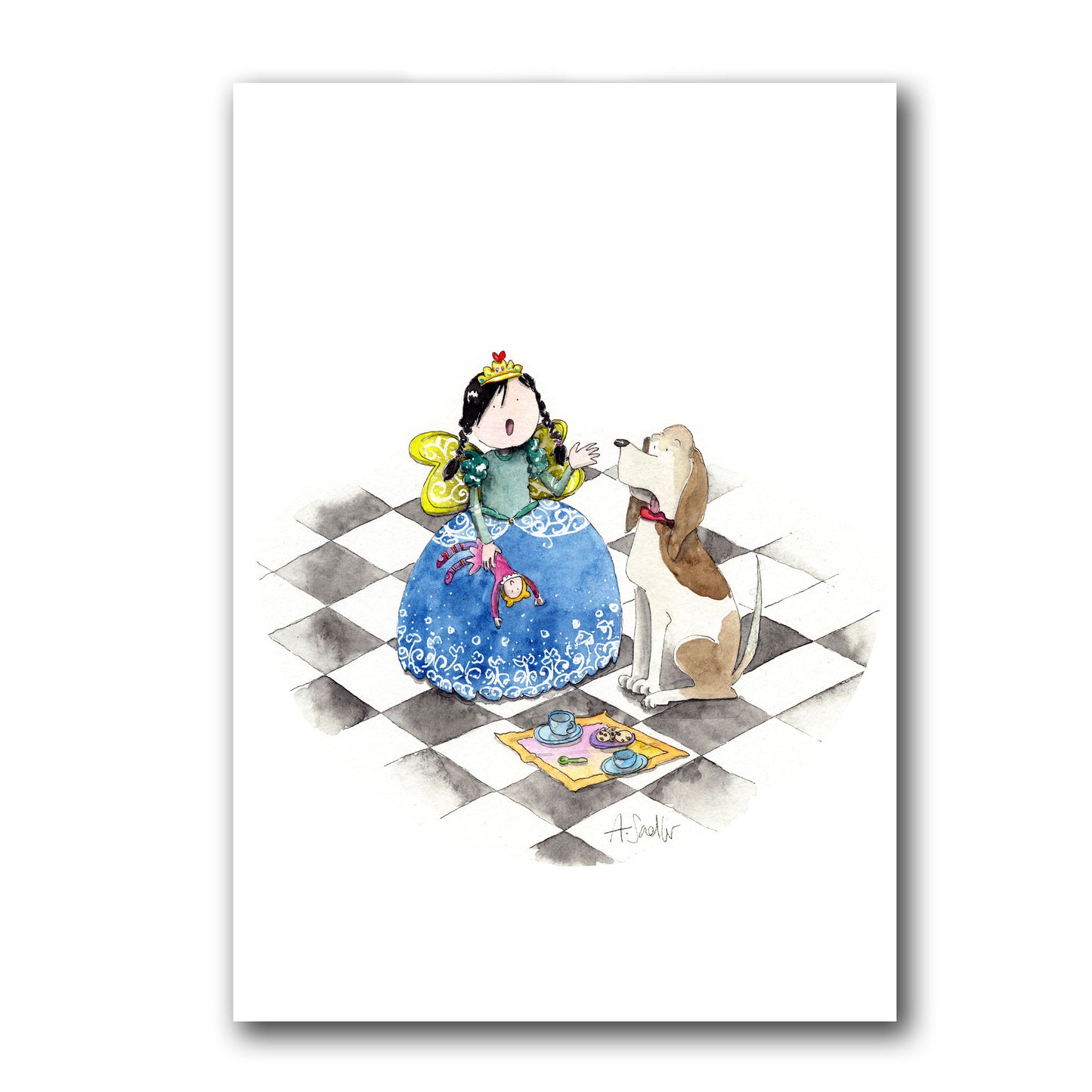 Affiche enfant : "Un Moment Magique : Le Thé des Princesses"