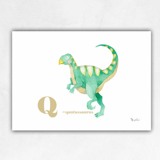 Affiche décoration enfant - Dinosaure - Qantassaurus