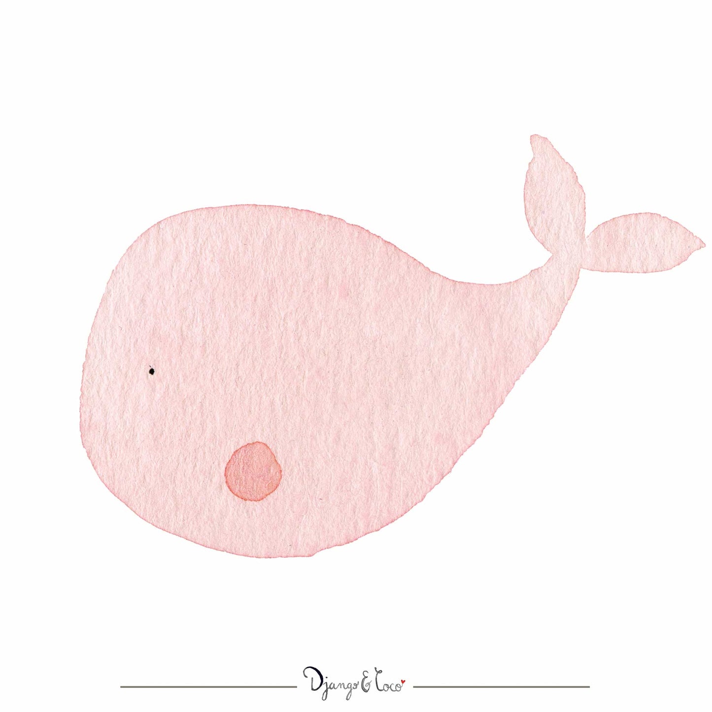 Affiche enfant - "Rose, la douce baleine : Un souffle de tendresse"