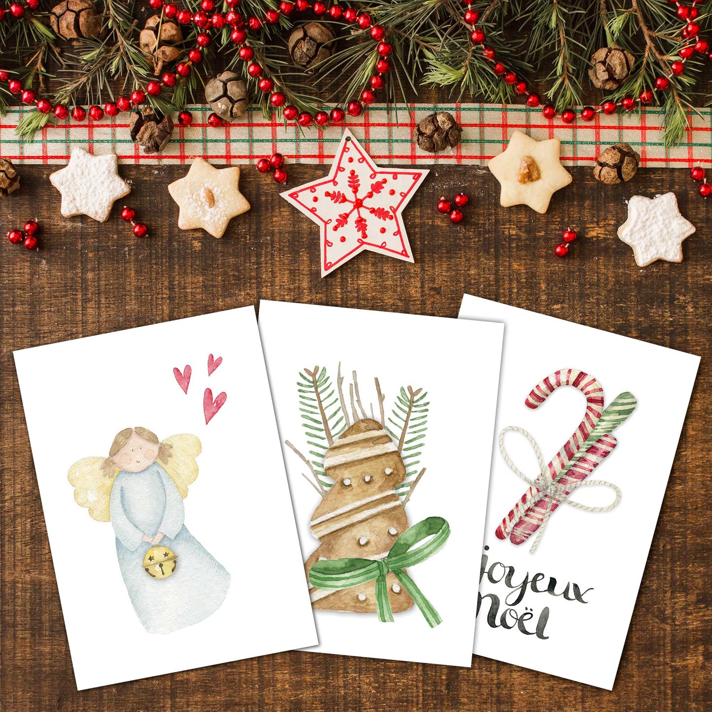 Set of 3 Christmas cards