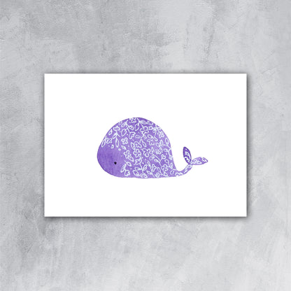 Violet flowered whale