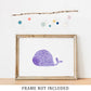 baby whale violet and flowered