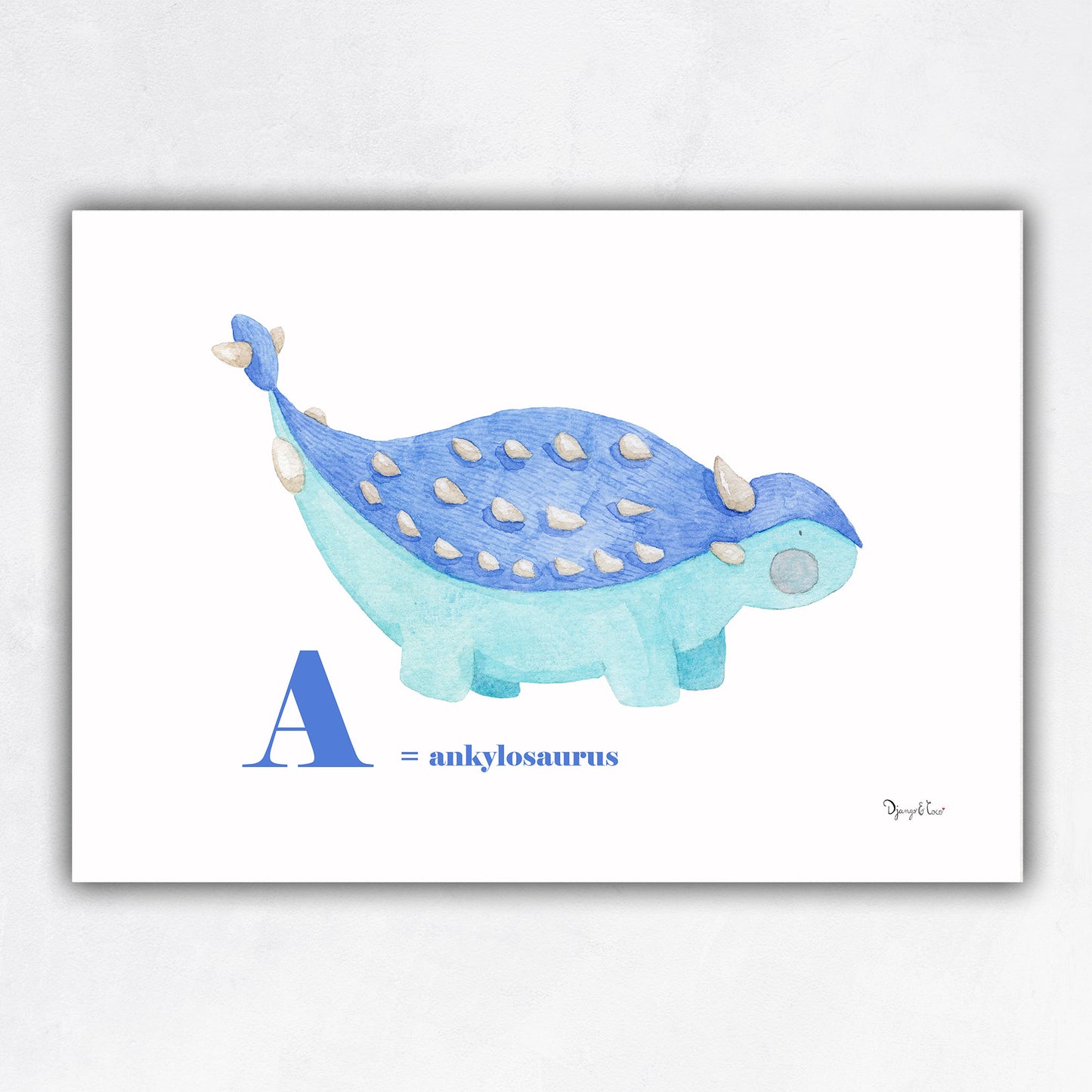 affiche dinosaure ankylosaure