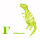 lettre f comme dinosaure fukuiraptor