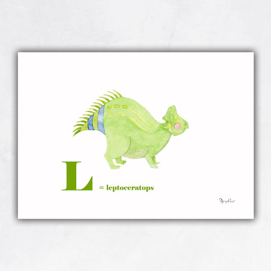 dessin aquarelle dinosaure Leptoceratops