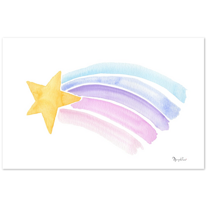 Affiche enfant - L'étoile filante Multi-couleurs
