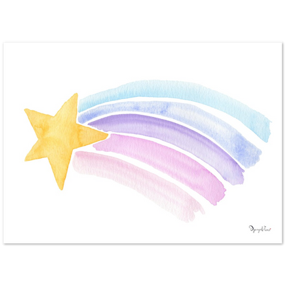 Affiche enfant - L'étoile filante Multi-couleurs