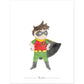 Affiche enfant super héro "Petit Robin"