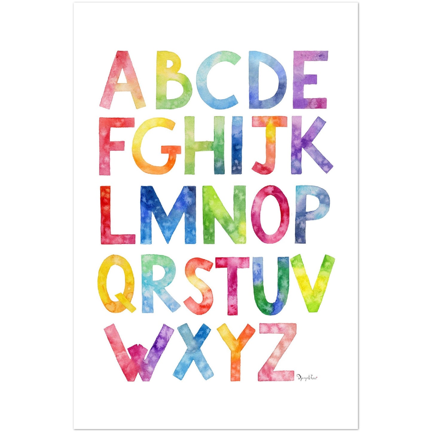 Affiche pour apprendre l'alphabet - Poster enfant abécédaire
