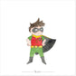Affiche enfant super héro "Petit Robin"