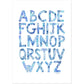 Blue color baby alphabet poster