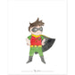 Affiche enfant super héro "Petit Robin"